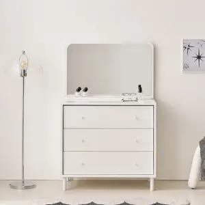 보루네오 마르체 폴라 E0자재 3단 서랍장 800+스탠딩 화장대 거울 BOW525C (착불)