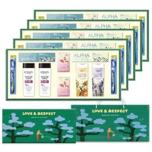 애경 설 명절 10종 선물 샴푸 린스 바디워시 치약 비누 5세트 한박스 종이백 포함