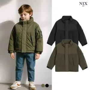 [NIXKIDS]유니) 하이넥 루즈핏 숏 헤비 다운 점퍼 (덕80/20) (FKQWCUH701P)