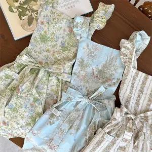 원단마트 빈티지 뜨왈드주이 린넨 앞치마 원단 3종 샬롯 보테니컬 지베르니