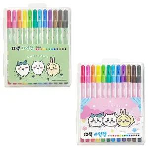 (12색 랜덤 발송) 먼작귀 사인펜/싸인펜/색연필/컬러/싸인팬/색싸인펜/컬러펜/수성/칼라/칼라펜/색사인펜