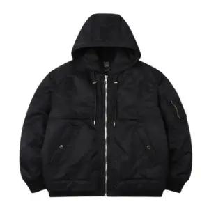 [롯데백화점]본 남성 S/S 메모리 퀄팅 후디드 MA-1 점퍼 블랙 BN4SJP431BK