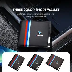 BMW 호환 E87 E70 E91 E30 G20 E92 E93 E60 E46 E90 G30 E53 X1 용 남성용 자동차 반지갑 접이식 신용카드