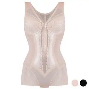 [메이퀸] 여성 보정 파워넷 앞지퍼 올인원 바디슈트 5100_P320613202