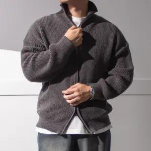 도톰 하이넥 하찌 집업 가디건 / 2way 집업 신축성 좋은 니트 스웨터 카디건