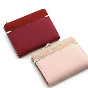 [콩심팥심]여성용 반지갑 블랙 핑크 레드 3컬러 대학생 미니손지갑 엄마지갑