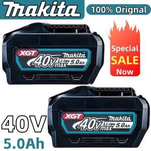 Makita 40V XGT 배터리 5.0Ah 리튬 이온용, 마키타 40V 전동 공구 BL4050F BL4040F BL4040 충전식 배터
