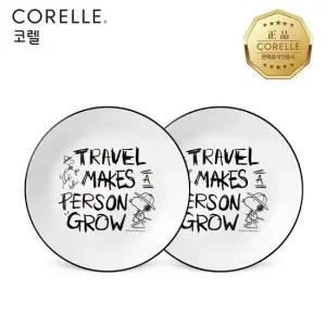 코렐 스누피앤찰리에디션 원형중접시 2P