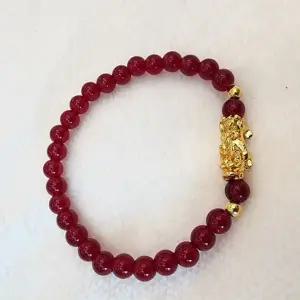 재물 팔찌 남여공용 풍수 황금 재물 운 팔찌 천연 빨간 행운 주얼리 건강 남성 남자