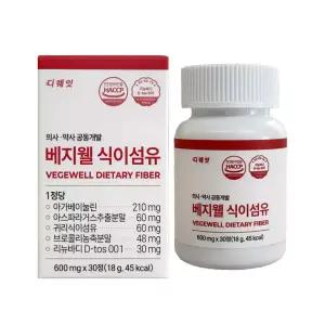 베지웰 식이섬유 식이섬유정 600mg x 30정 1개 / 써클