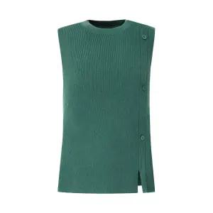 [크로커다일레이디] 크로커다일레이디 단추장식 베스트 니트CLCWSW103