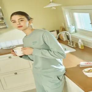 [푸마 언더웨어]푸마 바디웨어 여성 컴포트핏 플리스 홈웨어 상의 (민트)