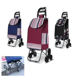 3휠 접이식 쇼핑 카트 장바구니 바퀴 3개 계단 통과