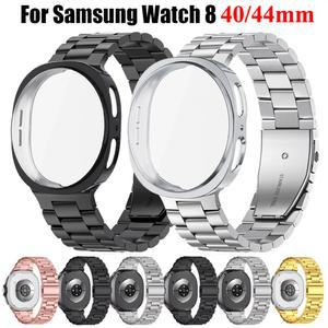 삼성 갤럭시 워치 8 40mm 44mm 교체용 시계줄, 스테인리스 스틸 소프트 커버용 스트랩 케이스 케이스, TPU