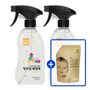 네이쳐러브메레 아기 장난감세정제 용기형 400ml 2개(GIFT)오리지널향 세제 리필 500ml 1팩