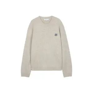 메종키츠네 남성 폭스헤드 밀라노 램스울 점퍼 니트 탄 베이지 PM00817KT1180-0335