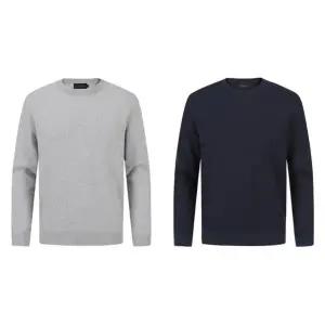 [롯데백화점]리얼지오지아 5컬러]25신상]워셔블투톤패턴라운드니트ADF1ER1802