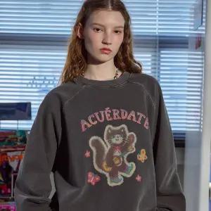 가타코코 레글런 피그먼트 맨투맨 스모크블랙