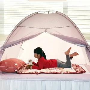 원터치 난방 수면텐트 실내 침대텐트 싱글 방한 보온 외풍차단