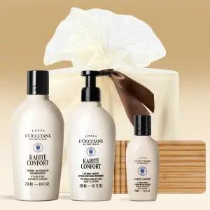 [록시땅](강남점)[기프트] 시어 버터 바디 듀오 세트 (카리테 콩포르)(+디럭스 1종 +솝 트레이)