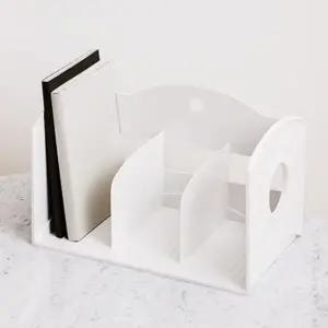 [하프클럽/]화이트 3단 멀티책꽂이 손잡이 시스맥스 업무용 책상 데스크 칸