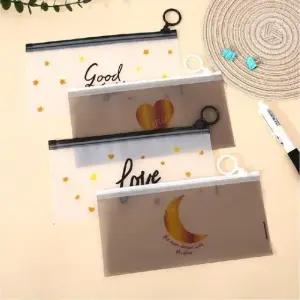 슬림 지퍼백 파우치 필기구 필통 여행 세면도구 화장품파우치 (WFJPR50)