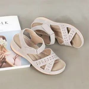 여성용 쿠션 엑스스트랩 샌들