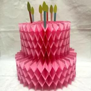 고품질 만들기용 종이케이크 핑크 케익 학교 분홍 페이퍼 (WFJ46FG)