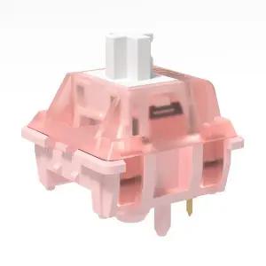 오테뮤피치 기계식 저소음 키캡 KBDiy 사쿠라 선형 스위치 게임용 키보드 키트 핑크 공장 윤활 맞춤형 DIY