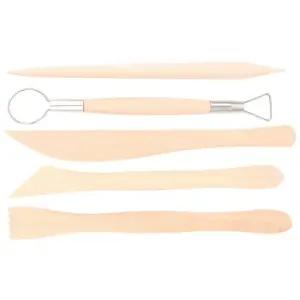 고품질 클레이 우드 지점토 조각칼 5p세트 우드조각칼세트 (WFJPBSE)