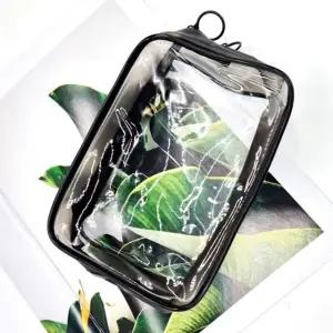 소형파우치 PVC 여행 투명 가방 파우치 중형 블랙 (WFJPVEZ)