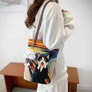유화 고양이 숄더백 (WFJ65IJ)