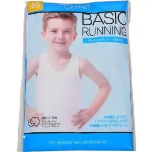 아동용 순면 런닝셔츠 남아 민소매 고급 얇은 소재 백색 옷 (WFJ5TDU)