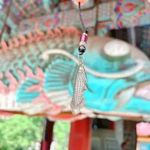 복담은 잉어 키링 불교 풍수 열쇠고리 복복 기원 (WFJ5TM9)