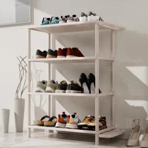 신발장 4단 사무실 현관 원룸 정리대 수납 심플 (WFJ5X6A)