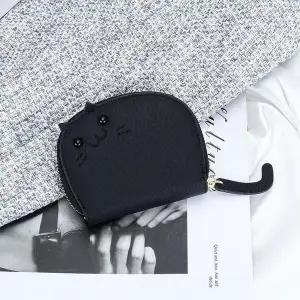 대용량 여성 귀여운 고양이 꼬리 지갑 지퍼 카드 동전 (WFJ5X7J)