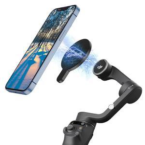 [미국배송] DJI 오스모 모바일 8/7P/OM 7/OM 6/SE/OM 5/OM 4 SE/OM MAGSAFE 퀵 릴리즈 어댑터 자석 클램프 클립 비디오 사진 촬영용 장착 짐벌 액세서리용 AERBEIS OM 마그네틱 휴대폰 마운트
