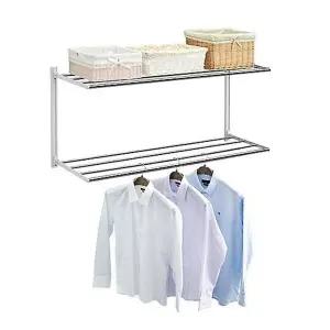 [하프클럽/]다용도 옷걸이 화이트 행거 수납 공간절약형 집안정리 용품