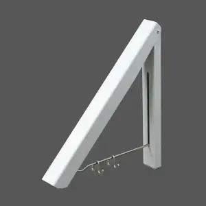 [하프클럽/]공간활용 접이식 벽걸이 행거 싱글 화이트