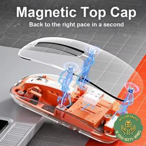 투명 마그네틱 트리플 모드 블루투스 호환 무선 마우스 원 클릭 데스크탑 C타입 충전식 무소음 마우스 음소