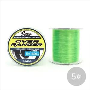 (600m)(5호) 형광그린 원투전용 낚시줄/유연성/줄꼬임/방지/탄력/코팅/원투/바다/갯바위/방파제/해변/낚시