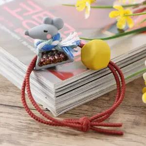 목도리 쥐 머리끈 큐빅 헤어슈슈