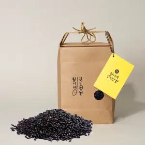 [찰흑미] 25년 산 / 2kg 소포장 / 강화섬쌀 교동섬쌀 / 정미소 직판