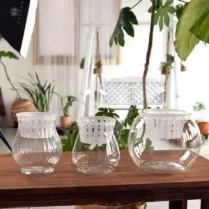 수경재배용 고투명 BH 플라스틱 화분(매쉬포트포함) BH-160 16x17cm (WFKAZOF)