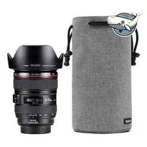 [하프클럽/]카메라 렌즈 보호 파우치 그레이 고급 재질