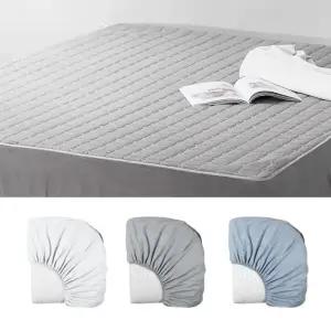 싱글 침대 매트리스 누빔 방수커버 화이트 호텔식 패드 카바 사계절 1인용