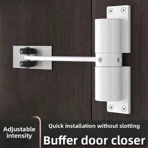 간편한 도어 클로저 가정용 보이지 않는 도어 자동 닫힘 스프링 힌지 무소음 비천공 완충 클로저
