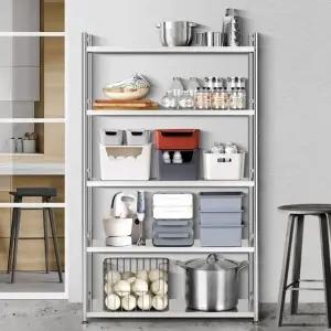 5단선반 심플스텐선반 자취방 베란다올스텐수납장 5단 주방 10팩 (WFKBJ2A)