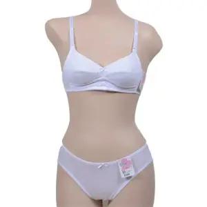 스트라이프 면 주니어 AA컵 브라팬티세트 WFIPU7F