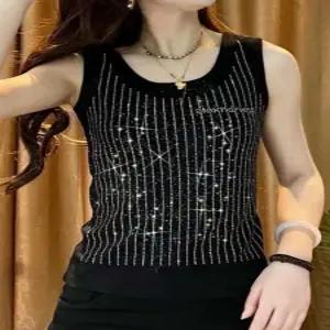 의상 반짝이 슬림핏 민소매 나시 행사 공연 스팽글